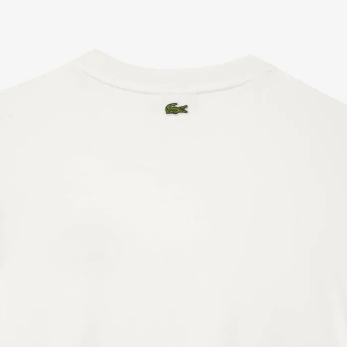 TShirts and Tops Women Lacoste Women039s Regular Fit Signature Print TShirt White 70v