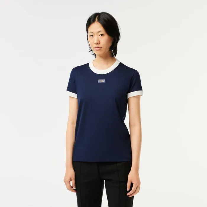 TShirts and Tops Women Lacoste Women039s Slim Fit Cotton Tennis TShirt Navy Blue White Hhw TShirts and Tops Women Lacoste Women039s Slim Fit Cotton Tennis TShirt Navy Blue White Hhw
