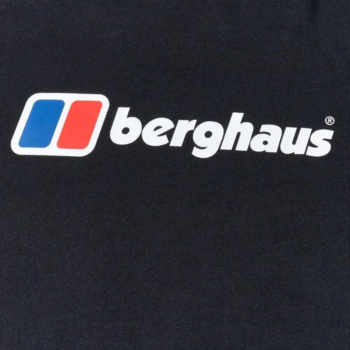 TShirts Men Berghaus Organic Big Logo Long Sleeve Tee Black