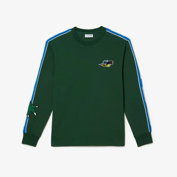 TShirts Men Lacoste Men039s Branded Band TShirt Pine Green 132