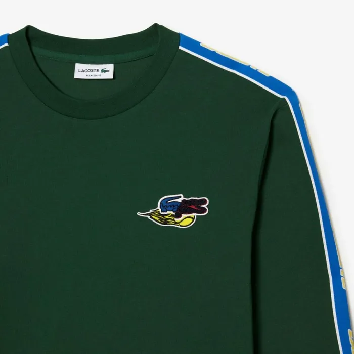 TShirts Men Lacoste Men039s Branded Band TShirt Pine Green 132