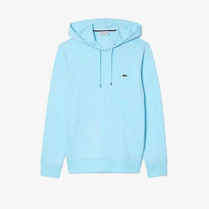 TShirts Men Lacoste Men039s Cotton Jersey Hooded TShirt Agrion Blue Siz
