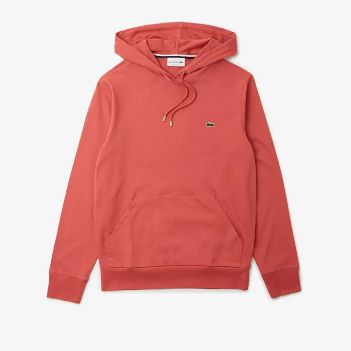 TShirts Men Lacoste Men039s Cotton Jersey Hooded TShirt Pink Zv9