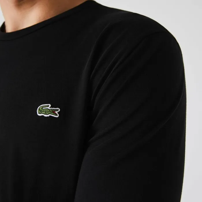 TShirts Men Lacoste Men039s Crew Neck Pima Cotton Jersey TShirt Black 031