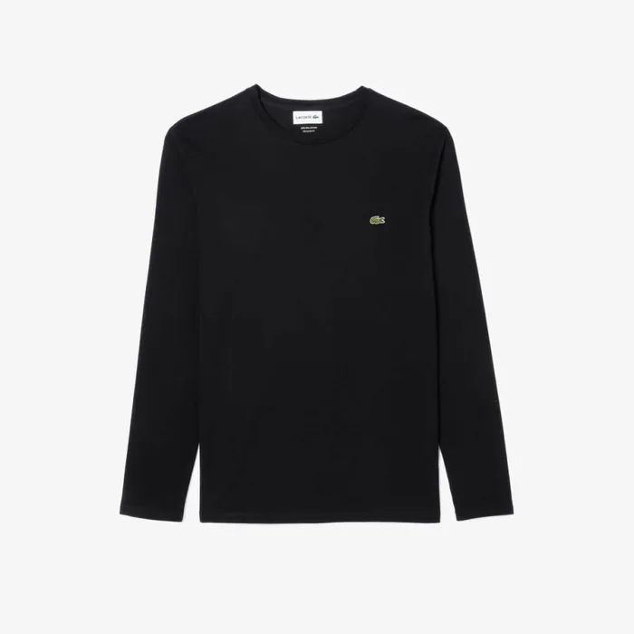 TShirts Men Lacoste Men039s Crew Neck Pima Cotton Jersey TShirt Black 031