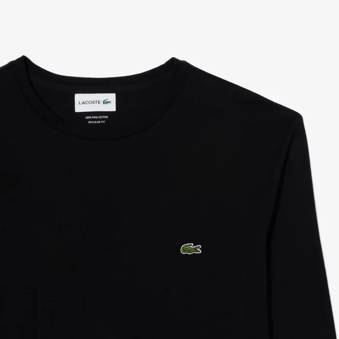 TShirts Men Lacoste Men039s Crew Neck Pima Cotton Jersey TShirt Black 031