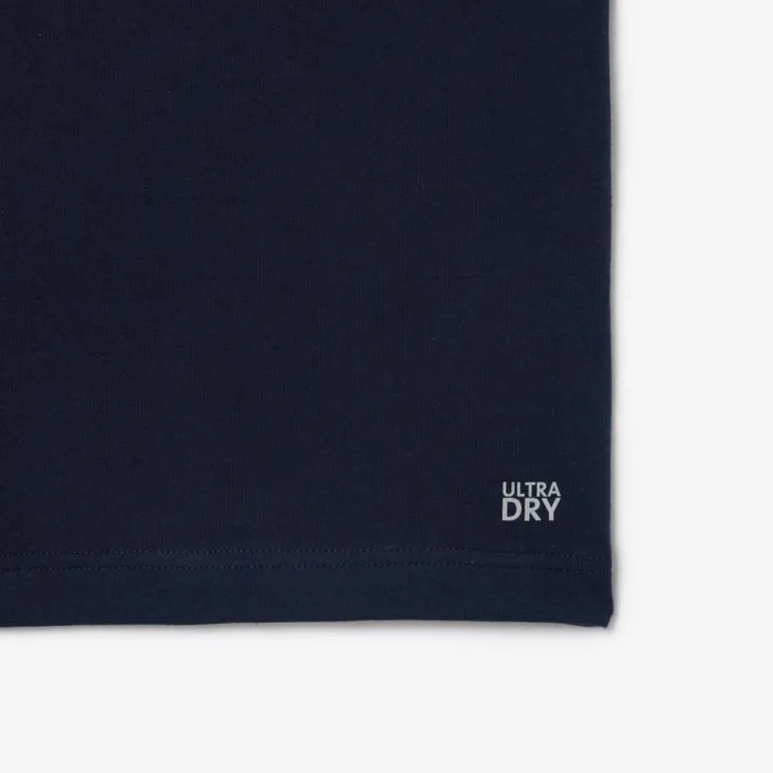 TShirts Men Lacoste Men039s Lacoste Sport X Daniil Medvedev UltraDry Tennis TShirt Navy Blue Bordeaux Isv