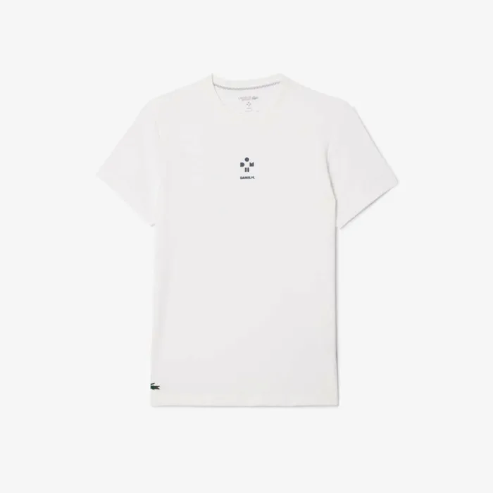 TShirts Men Lacoste Men039s Lacoste Sport X Daniil Medvedev UltraDry Tennis TShirt White 001