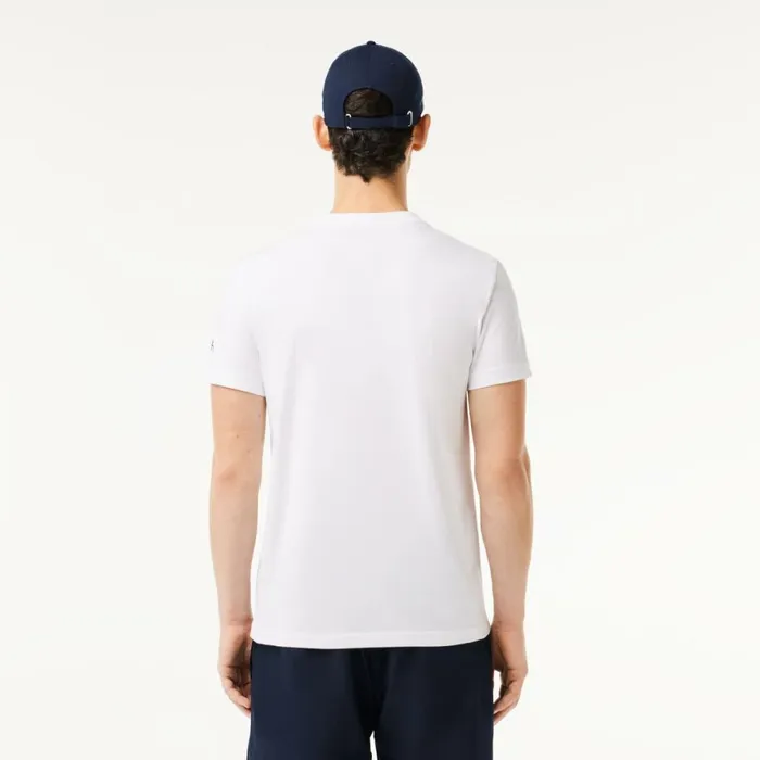 TShirts Men Lacoste Men039s Lacoste Tennis X Novak Djokovic TShirt and Cap Set White 001