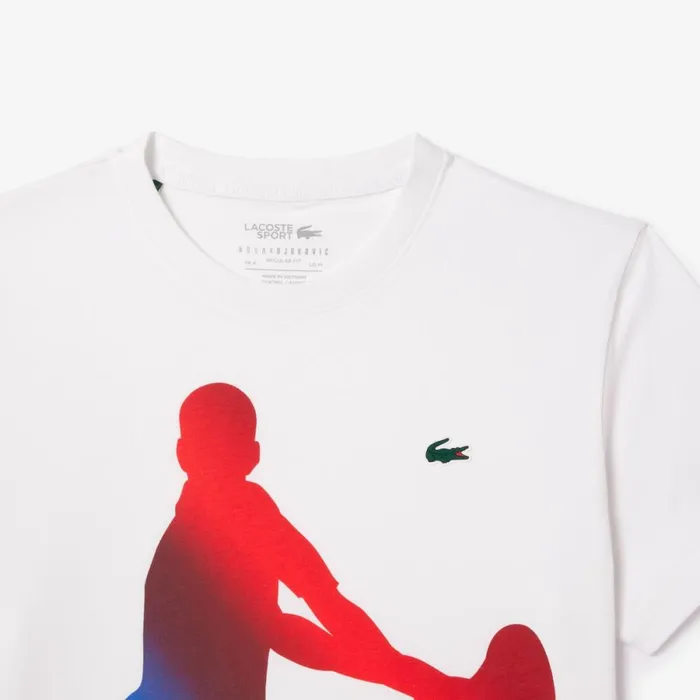 TShirts Men Lacoste Men039s Lacoste Tennis X Novak Djokovic TShirt and Cap Set White 001
