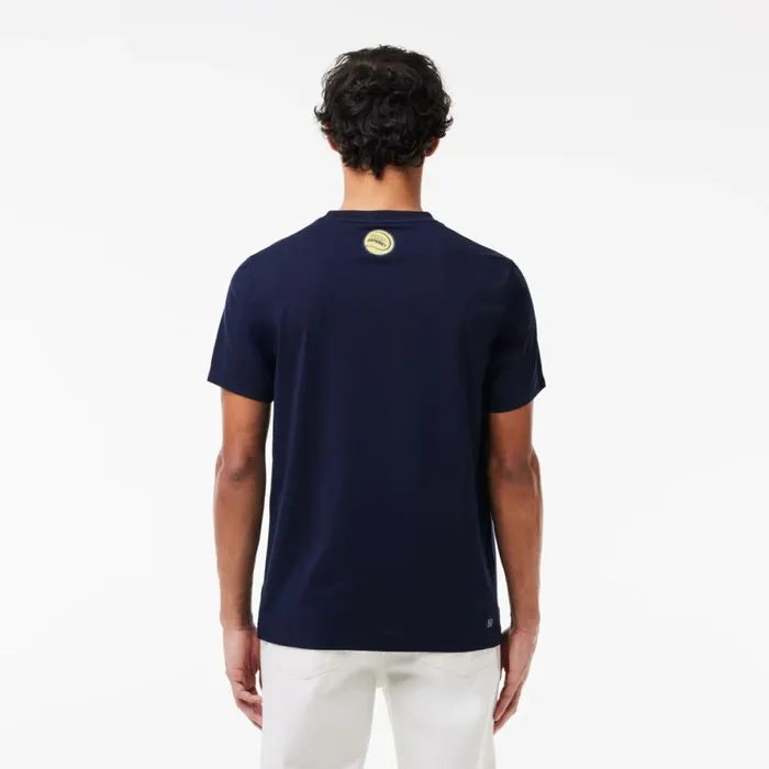 TShirts Men Lacoste Men039s Miami Open Edition UltraDry Tennis TShirt Navy Blue 166
