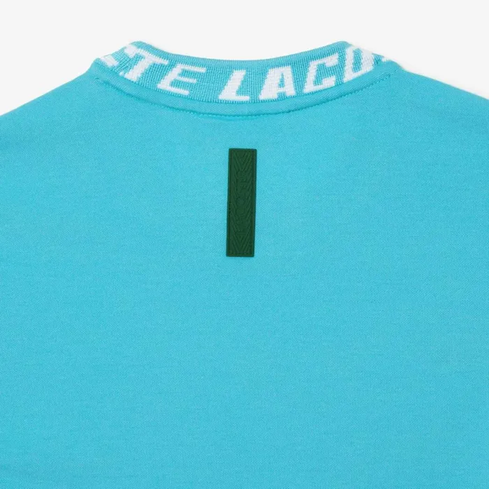 TShirts Men Lacoste Men039s Regular Fit Branded Collar TShirt Blue Spi