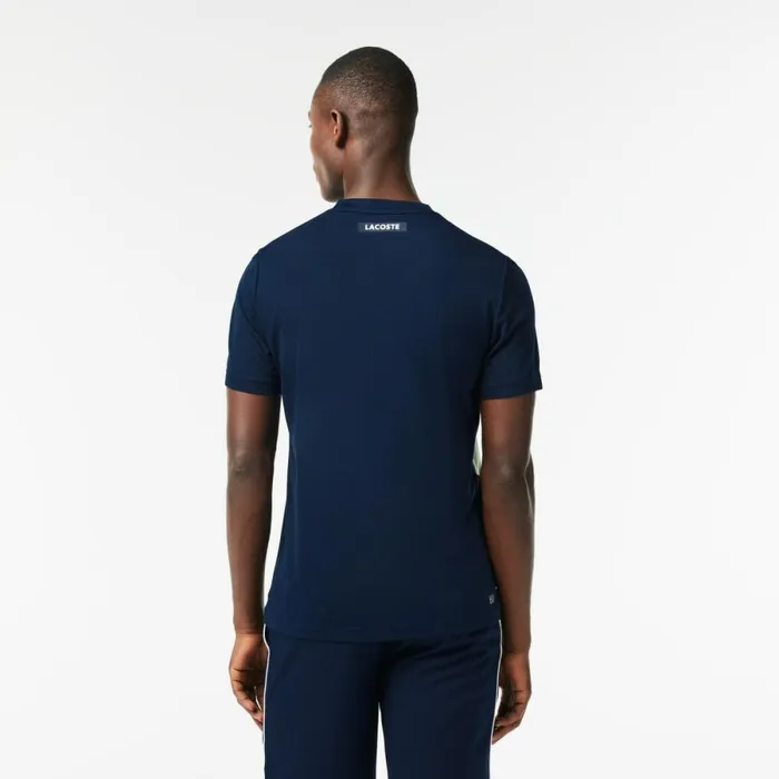 TShirts Men Lacoste Men039s Regular Fit Seamless Tennis TShirt Navy Blue Blue Green White Rih