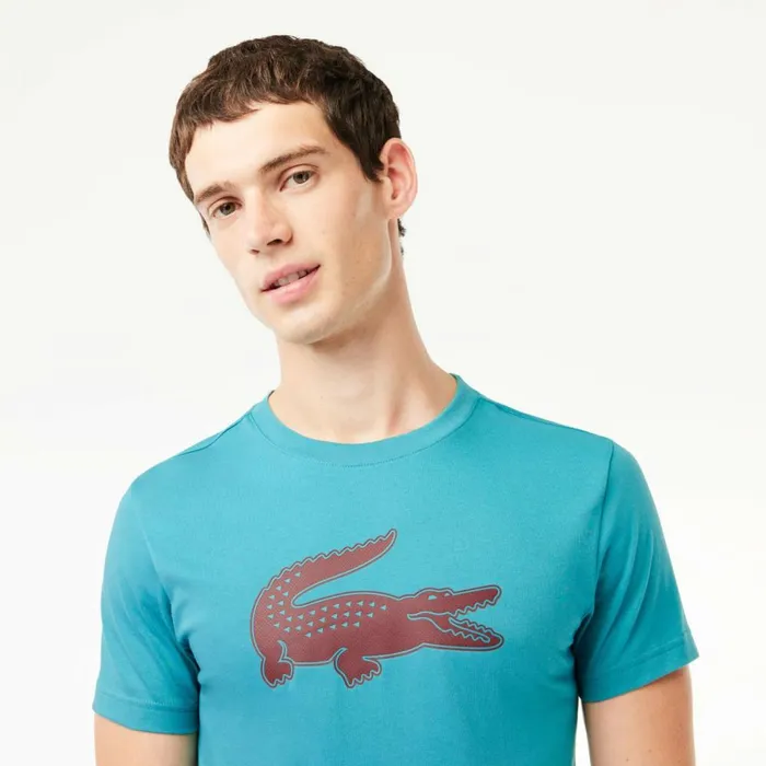 TShirts Men Lacoste Men039s Sport 3D Print Croc Jersey TShirt Blue Bordeaux Ni8