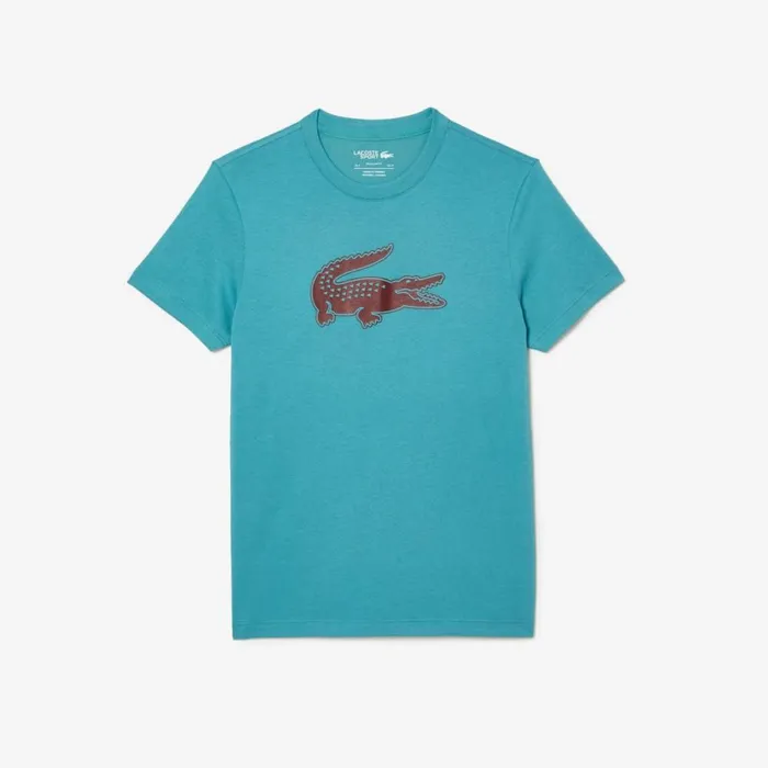 TShirts Men Lacoste Men039s Sport 3D Print Croc Jersey TShirt Blue Bordeaux Ni8