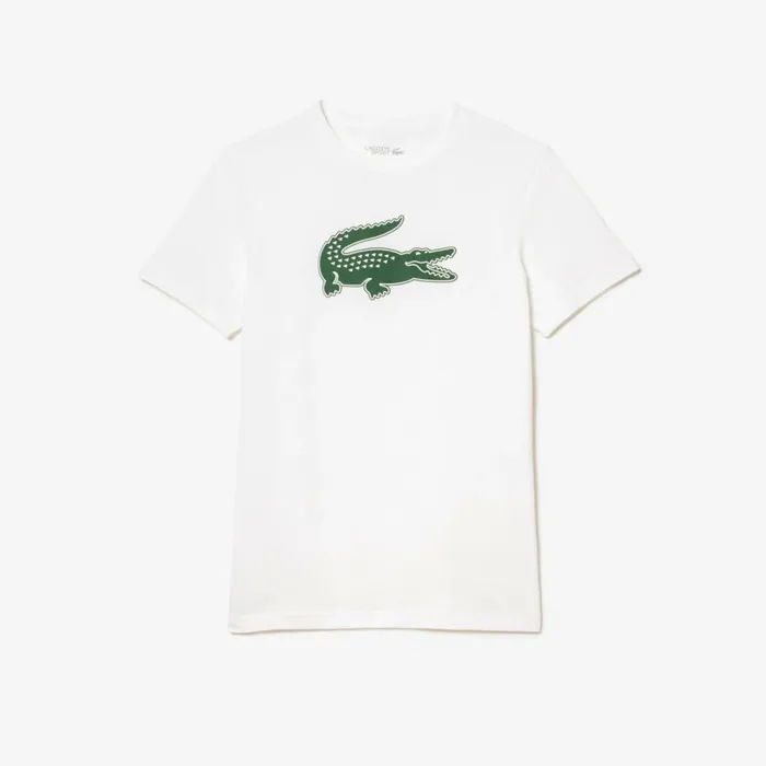 TShirts Men Lacoste Men039s Sport 3D Print Croc Jersey TShirt White Green 737
