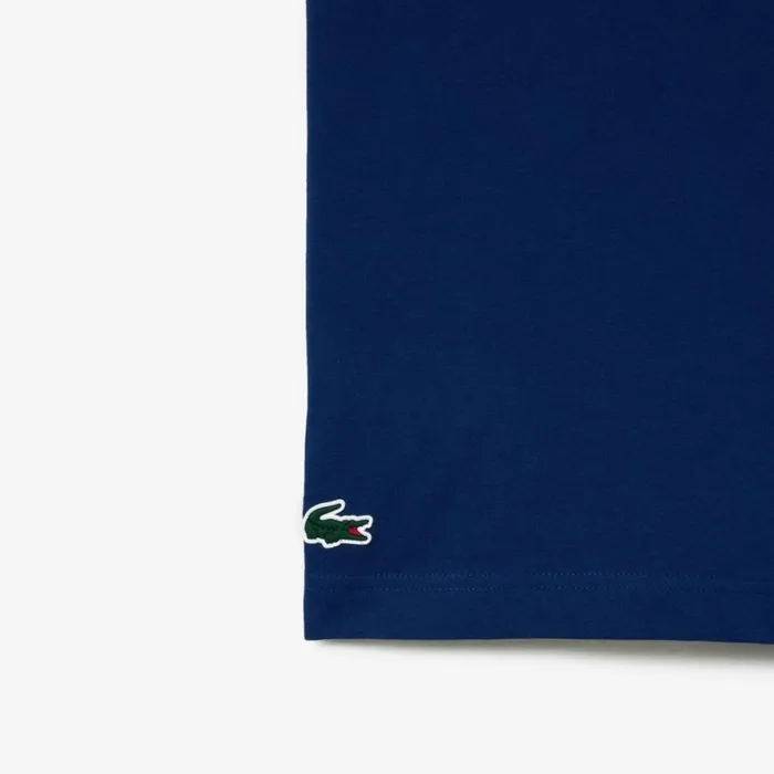 TShirts Men Lacoste Men039s SPORT Cotton Jersey TShirt Methylene Blue F9f