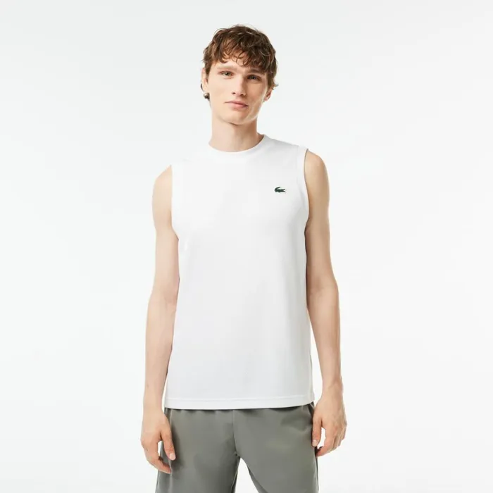 TShirts Men Lacoste Men039s Sport Tank Top White 001