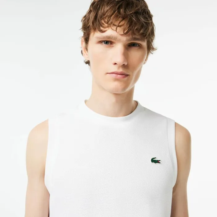 TShirts Men Lacoste Men039s Sport Tank Top White 001