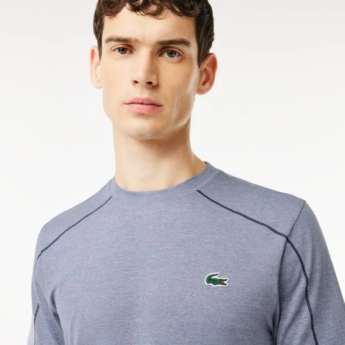 TShirts Men Lacoste Men039s UltraDry Stretch Sport TShirt Blue Chine Iuh