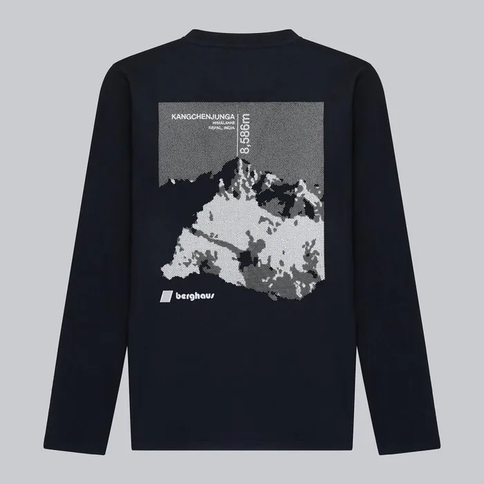 TShirts MenWomen Berghaus Kanchenjunga Static Long Sleeve TShirts 8211 Black