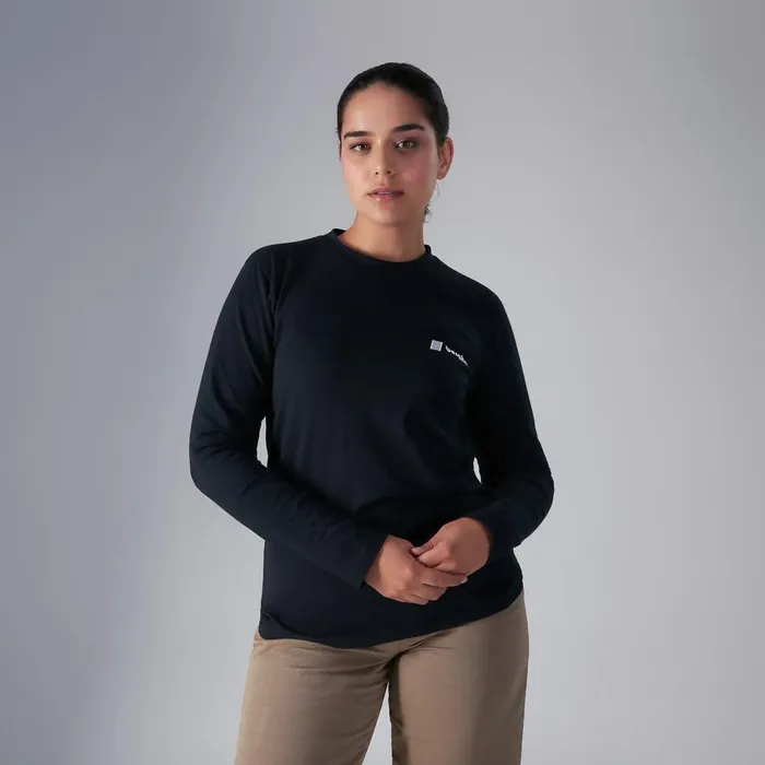 TShirts MenWomen Berghaus Kanchenjunga Static Long Sleeve TShirts 8211 Black