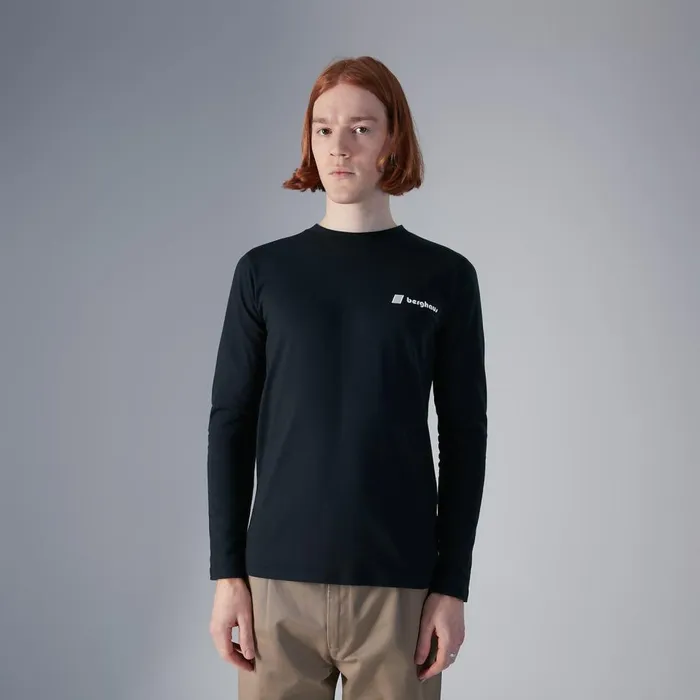 TShirts MenWomen Berghaus Kanchenjunga Static Long Sleeve TShirts 8211 Black