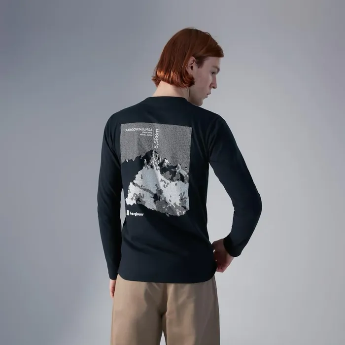 TShirts MenWomen Berghaus Kanchenjunga Static Long Sleeve TShirts 8211 Black