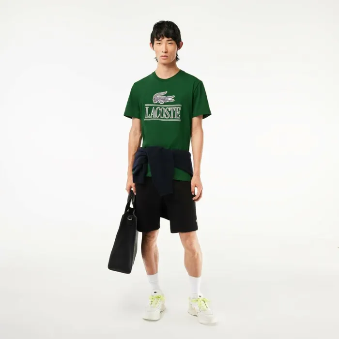 TShirts MenWomen Lacoste Unisex Regular Fit Heavy Cotton Jersey TShirt Pine Green 132