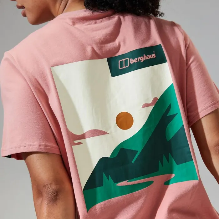 TShirts Women Berghaus Boyfriend Buttermere Short Sleeve Tee Pink