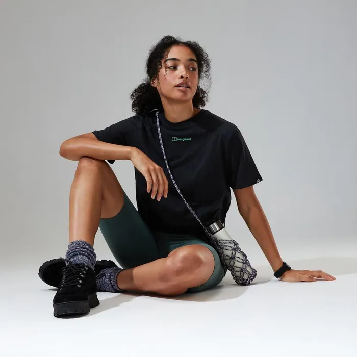 TShirts Women Berghaus Boyfriend Dolomites MTN Short Sleeve Tee Black TShirts Women Berghaus Boyfriend Dolomites MTN Short Sleeve Tee Black