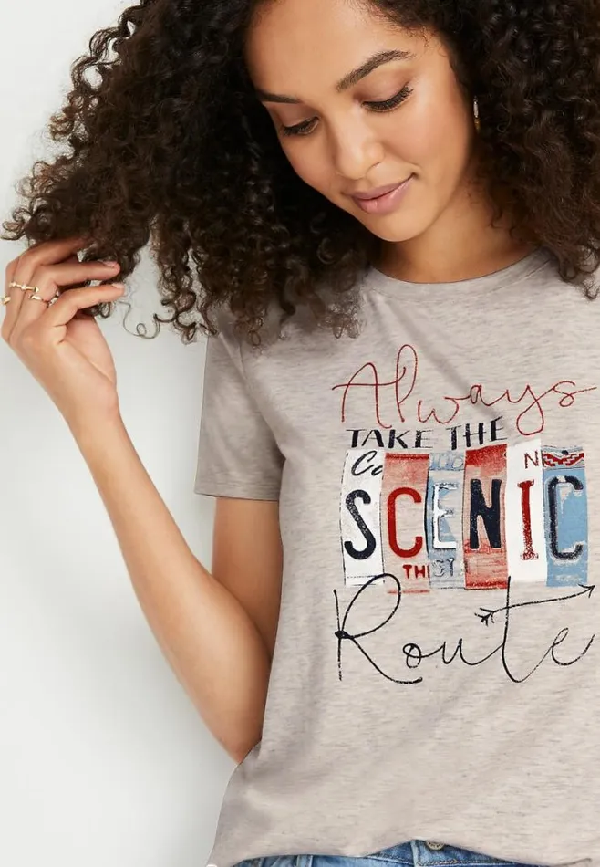 Take The Scenic Route Graphic Tee Women Maurices Tops