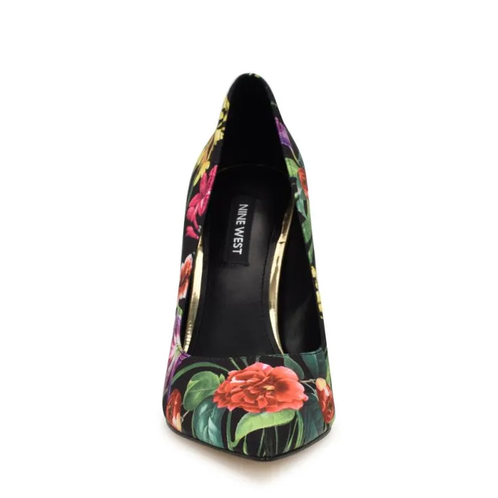 Tatiana Pointy Toe Pumps Black Floral Women Nine West Heels Tatiana Pointy Toe Pumps Black Floral Women Nine West Heels