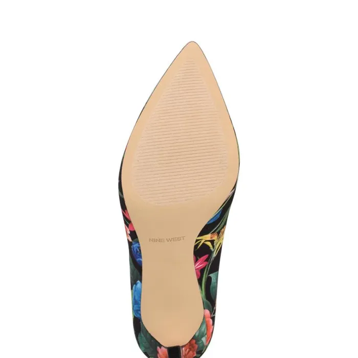 Tatiana Pointy Toe Pumps Black Floral Women Nine West Heels Tatiana Pointy Toe Pumps Black Floral Women Nine West Heels