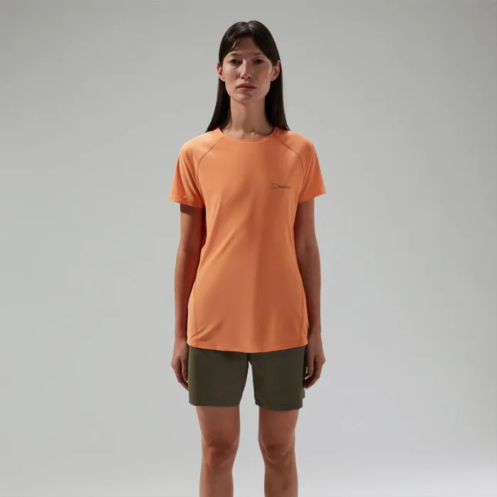 Technical Baselayers Women Berghaus 247 Crew Short Sleeve Tech Tee Orange