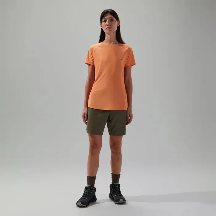 Technical Baselayers Women Berghaus 247 Crew Short Sleeve Tech Tee Orange