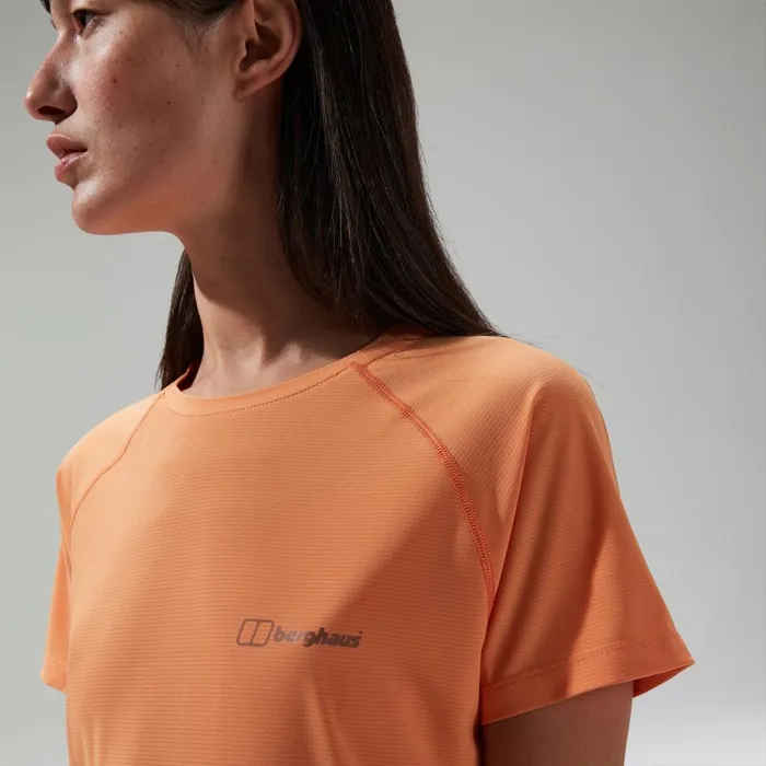 Technical Baselayers Women Berghaus 247 Crew Short Sleeve Tech Tee Orange