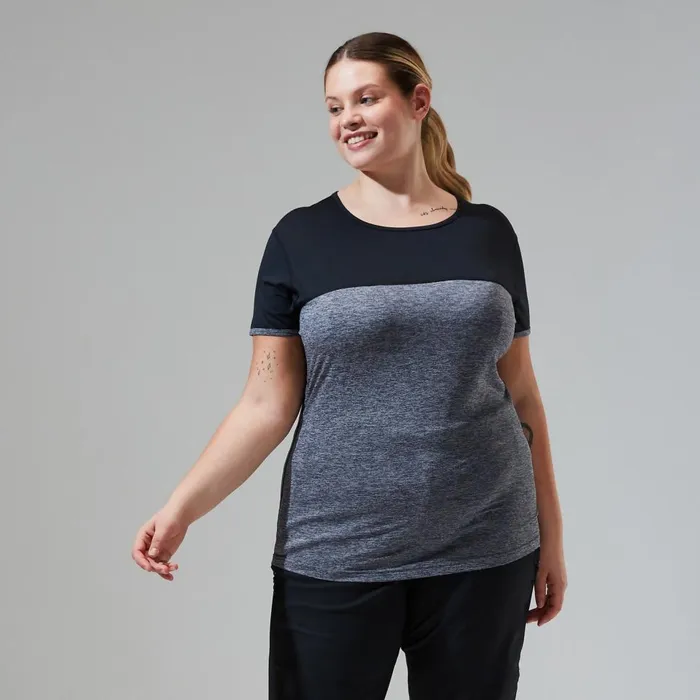 Technical Baselayers Women Berghaus Voyager Tech Tee Short Sleeve Crew 8211 Dark Grey Black