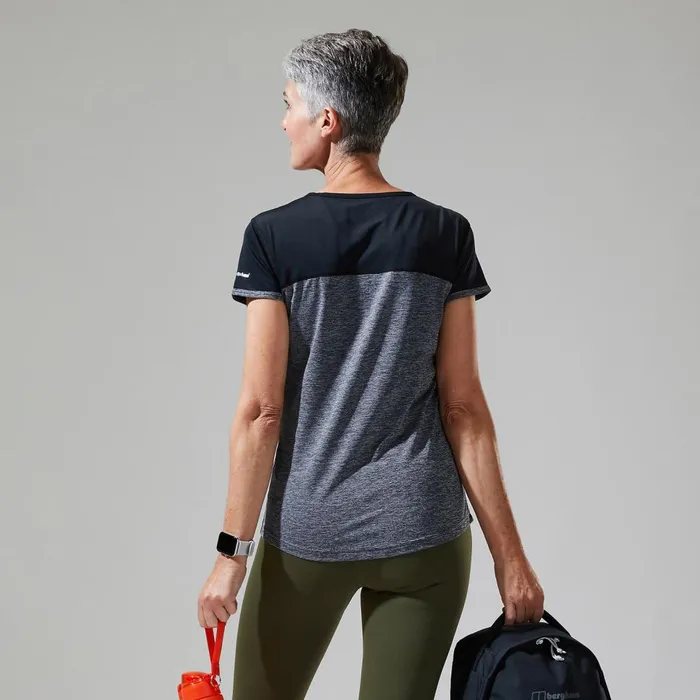 Technical Baselayers Women Berghaus Voyager Tech Tee Short Sleeve Crew 8211 Dark Grey Black