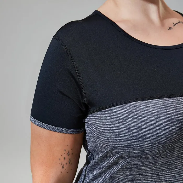 Technical Baselayers Women Berghaus Voyager Tech Tee Short Sleeve Crew 8211 Dark Grey Black