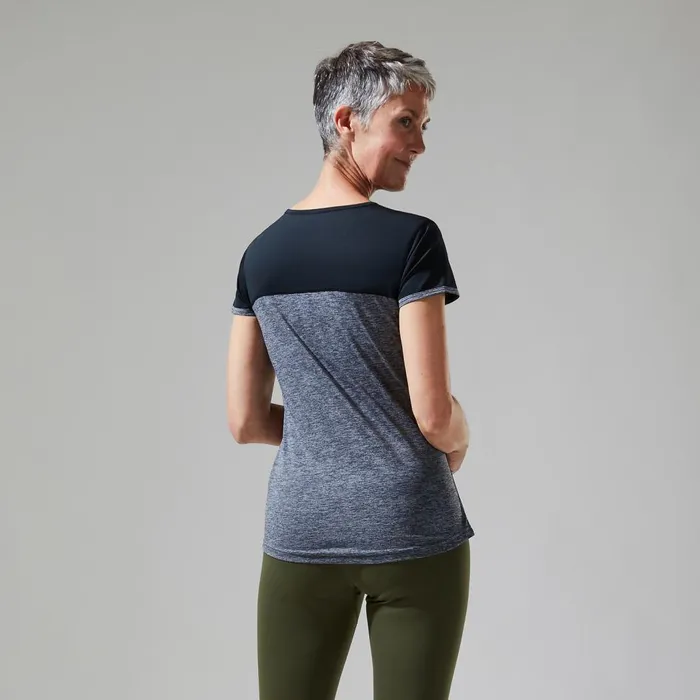 Technical Baselayers Women Berghaus Voyager Tech Tee Short Sleeve Crew 8211 Dark Grey Black