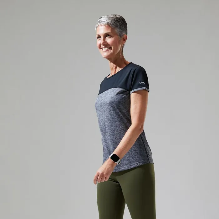 Technical Baselayers Women Berghaus Voyager Tech Tee Short Sleeve Crew 8211 Dark Grey Black