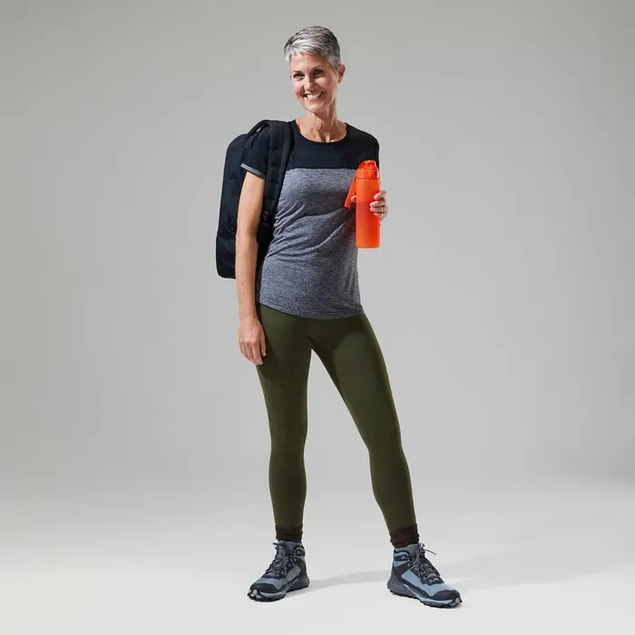 Technical Baselayers Women Berghaus Voyager Tech Tee Short Sleeve Crew 8211 Dark Grey Black