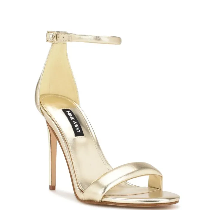 Teeya Ankle Strap Sandals Platino Women Nine West Heels Teeya Ankle Strap Sandals Platino Women Nine West Heels