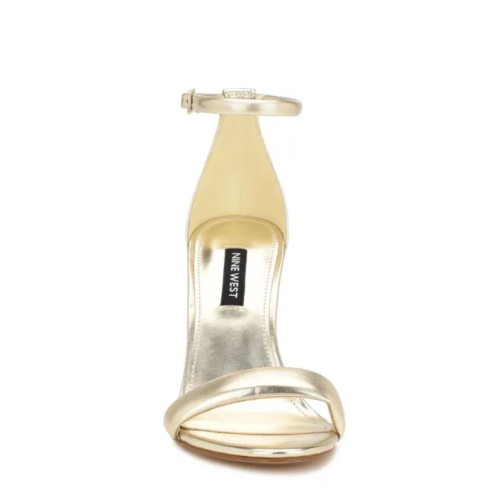 Teeya Ankle Strap Sandals Platino Women Nine West Heels Teeya Ankle Strap Sandals Platino Women Nine West Heels