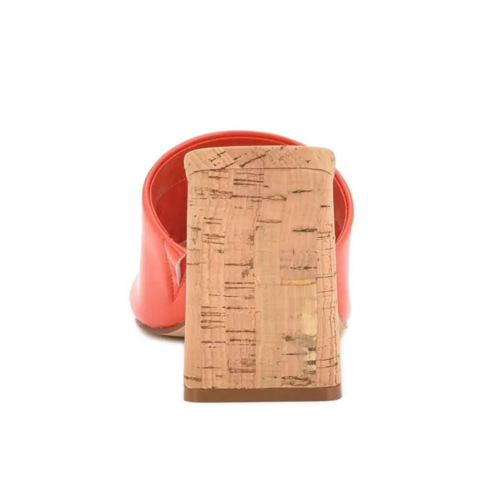 Teice Heeled Slide Sandals Orange Patent Women Nine West Heels Teice Heeled Slide Sandals Orange Patent Women Nine West Heels
