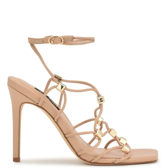 Tenor Ankle Wrap Heeled Sandals Warm Blush Women Nine West Sandals