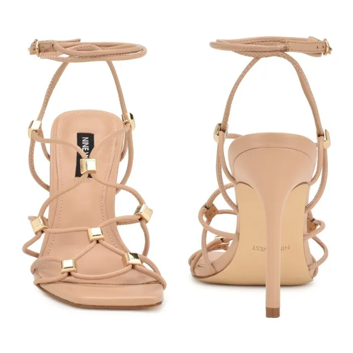 Tenor Ankle Wrap Heeled Sandals Warm Blush Women Nine West Sandals