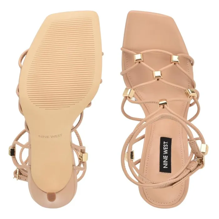 Tenor Ankle Wrap Heeled Sandals Warm Blush Women Nine West Sandals