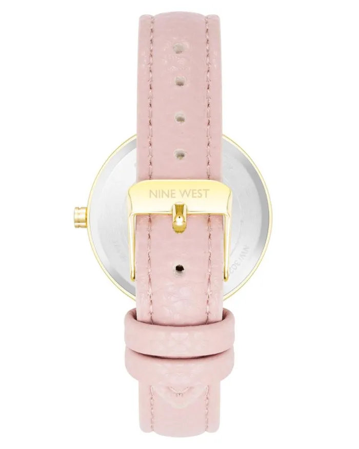 Textured Strap Watch Pink Women Nine West Straps